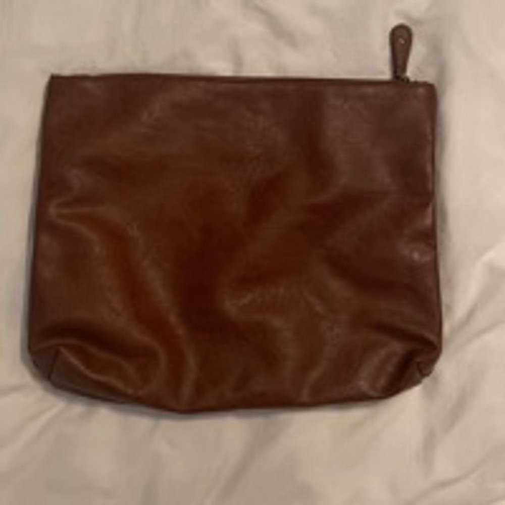 Free People Vegan Leather accessories bag, pouch 11x14 inches